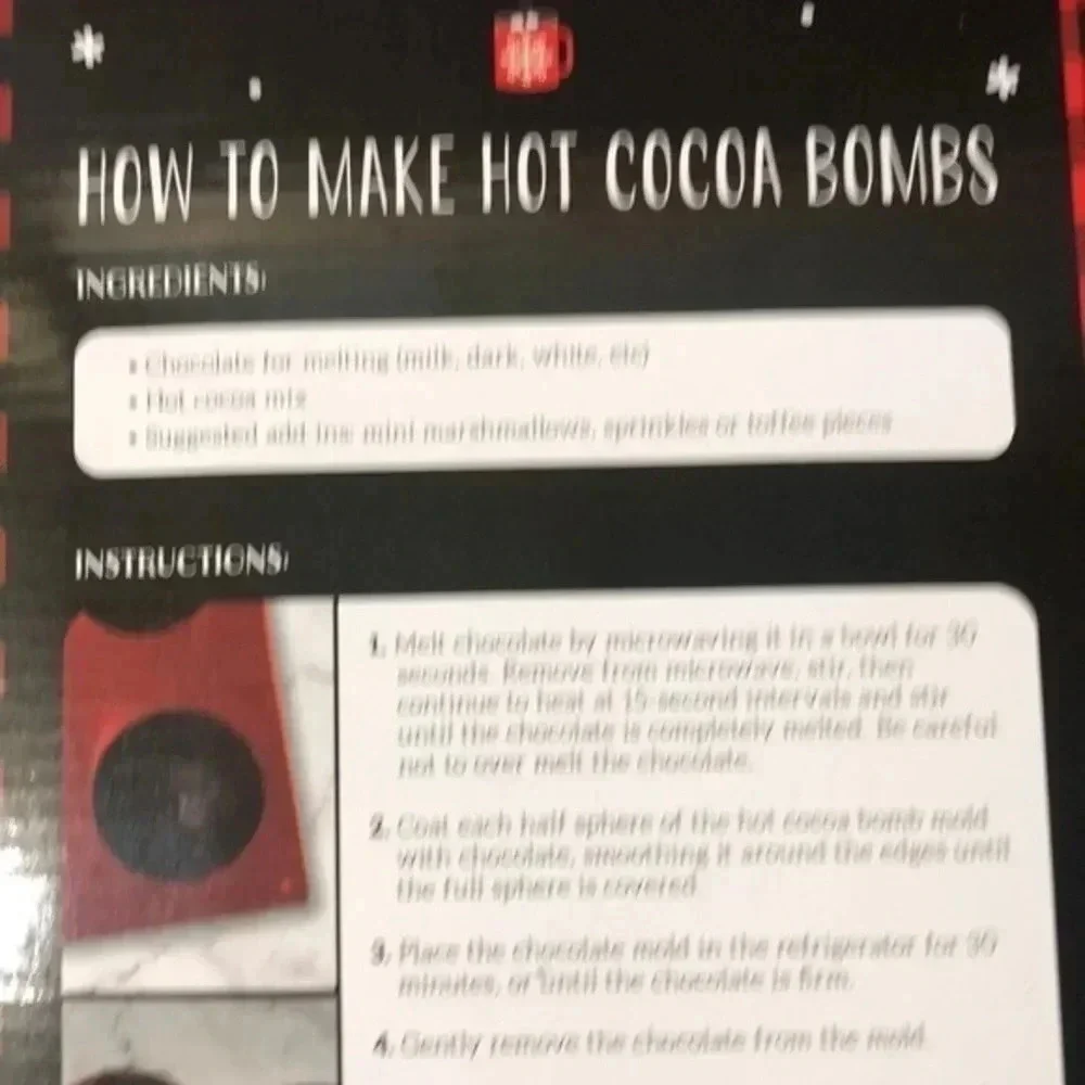 Brand new in box 3 set of‎ silicone hot cocoa bomb molds